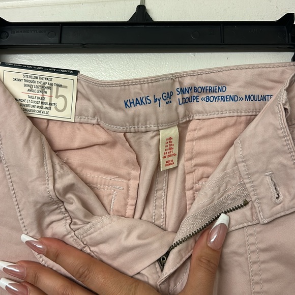 Gap NWT Pink Skinny Boyfriend Pants Cargo Pastel Size 6 Ankle Length khakis - Picture 7 of 10
